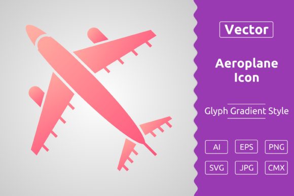 Vector Aeroplane Gradient Icon: A Versatile Design Asset for Modern Creators