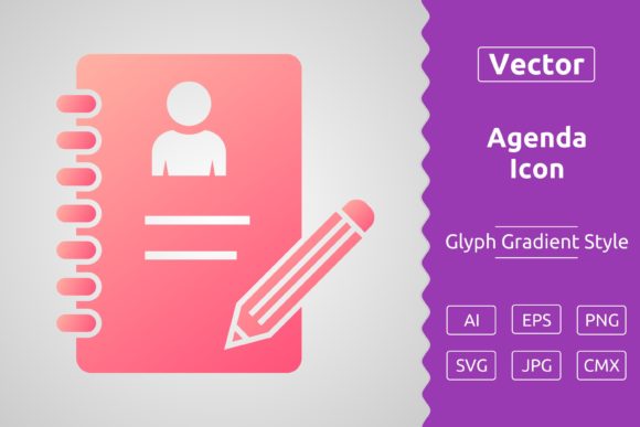 Vector Agenda Gradient Icon: A Versatile Design Asset for Modern Projects