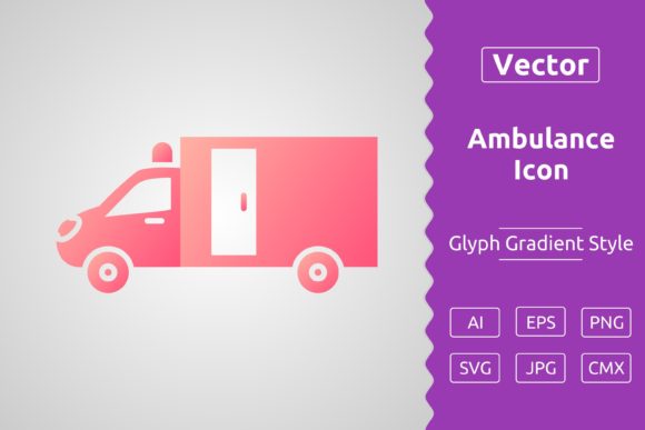 Vector Ambulance Gradient Icon: A Versatile Design Asset for Modern Projects