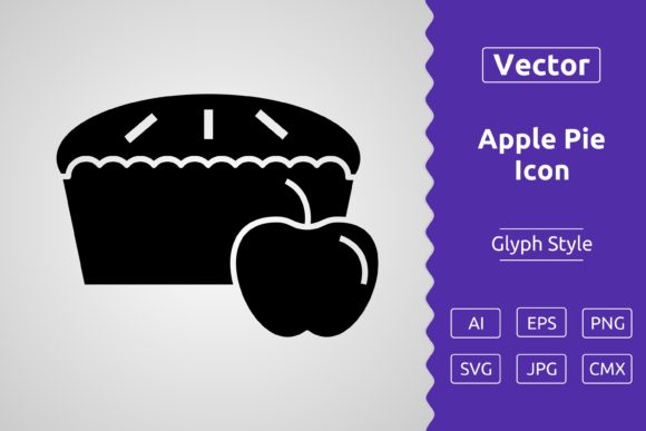 Vector Apple Pie Glyph Icon: A Versatile Resource for Designers