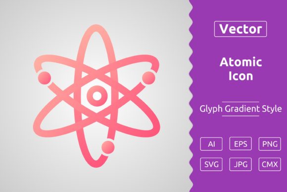Vector Atomic Gradient Icon: A Versatile Design Asset for Modern Projects