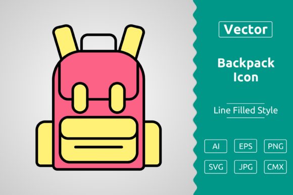 Vector Backpack Filled Outline Icon: A Versatile Tool for Designers