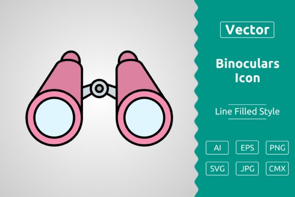 Vector Binoculars Filled Outline Icon: A Versatile Tool for Design and Creativity
