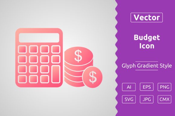 Vector Budget Gradient Icon: A Versatile Design Asset for Modern Projects