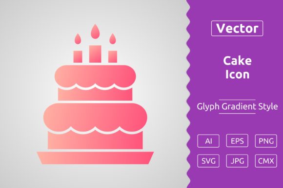 Vector Cake Gradient Icon: A Versatile Tool for Creative and Professional Use