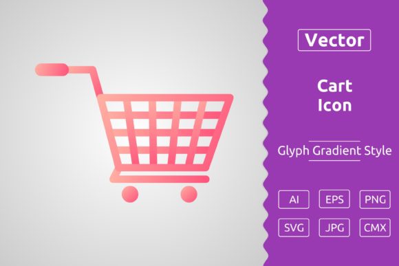 Vector Cart Gradient Icon: A Versatile Design Asset