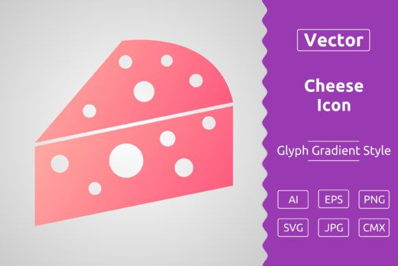 Vector Cheese Gradient Icon
