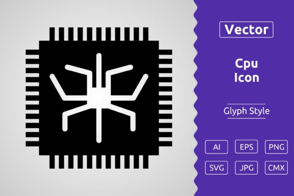 Vector Cpu Glyph Icon: A Versatile Tool for Design and Creativity