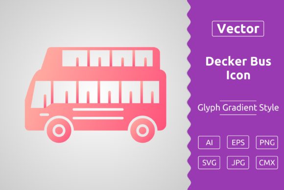 Vector Double Decker Bus Gradient Icon: A Versatile Design Asset for Modern Projects