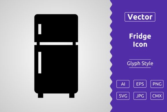 Vector Fridge Glyph Icon: A Versatile Tool for Design and Creativity