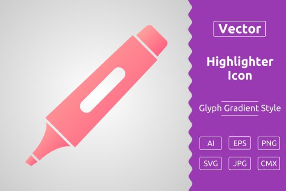 Vector Highlighter Gradient Icon – A Versatile Tool for Designers