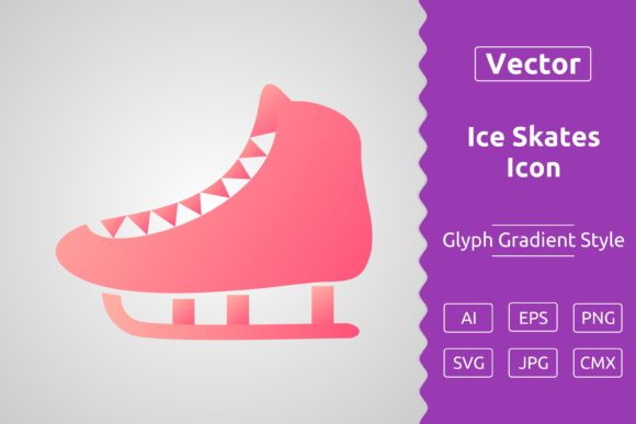 Vector Ice Skates Gradient Icon: A Versatile Resource for Designers and Creators