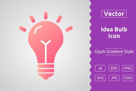 Vector Idea Bulb Gradient Icon
