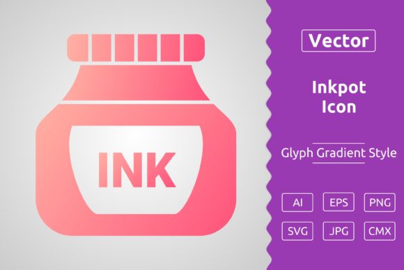 Vector Inkpot Gradient Icon: A Versatile Design Asset for Modern Creatives