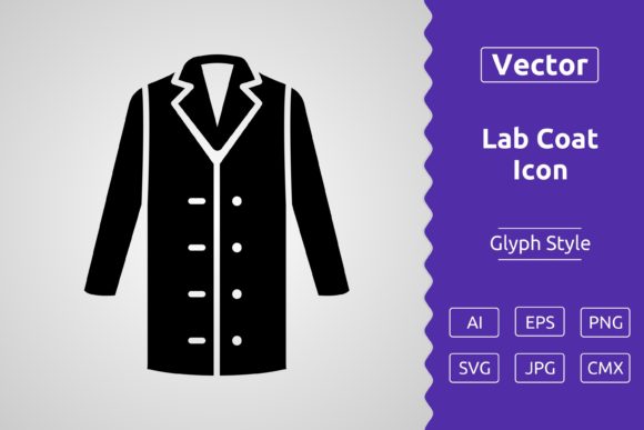 Vector Lab Coat Glyph Icon: A Versatile Tool for Designers and Creators