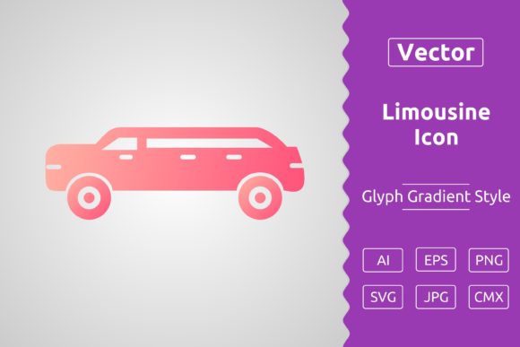 Vector Limousine Gradient Icon: A Versatile Design Asset for Modern Creators