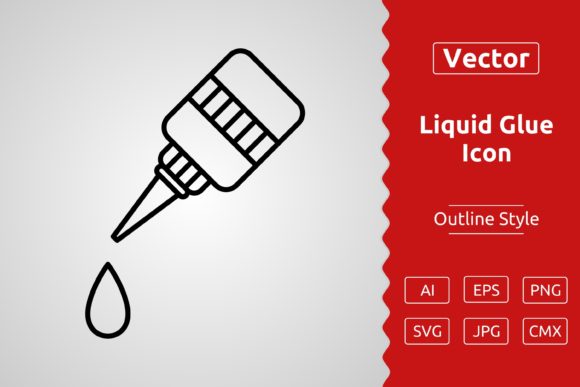Vector Liquid Glue Outline Icon: A Versatile Tool for Designers and Creators