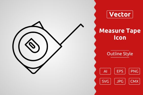 Vector Measure Tape Outline Icon: A Versatile Tool for Designers and Creators