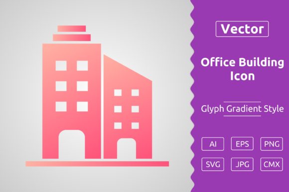 Vector Office Building Gradient Icon