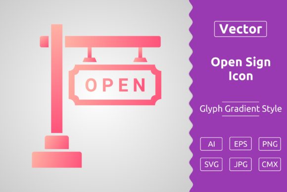 Vector Open Sign Gradient Icon: A Strategic Tool for Modern Design and Branding