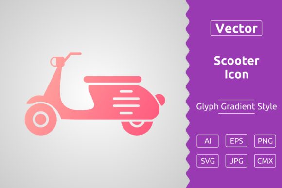 Vector Scooter Gradient Icon