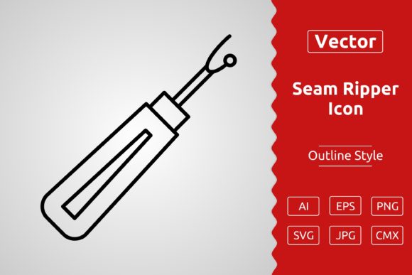 Vector Seam Ripper Outline Icon: A Versatile Tool for Designers and Creators