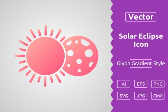 Vector Solar Eclipse Gradient Icon