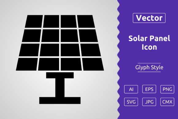 Vector Solar Panel Glyph Icon: A Versatile Tool for Modern Design and Innovation