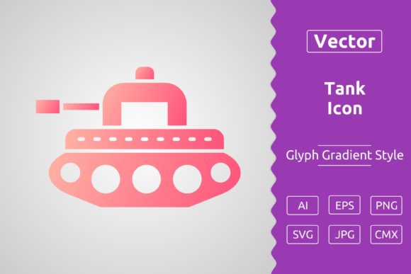 Vector Tank Gradient Icon – High Quality File Formats Included