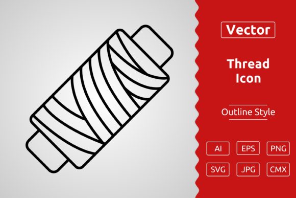Vector Thread Outline Icon