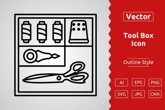 Vector Tool Box Outline Icon: A Versatile Asset for Designers and Creators