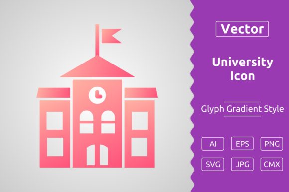 Vector University Gradient Icon