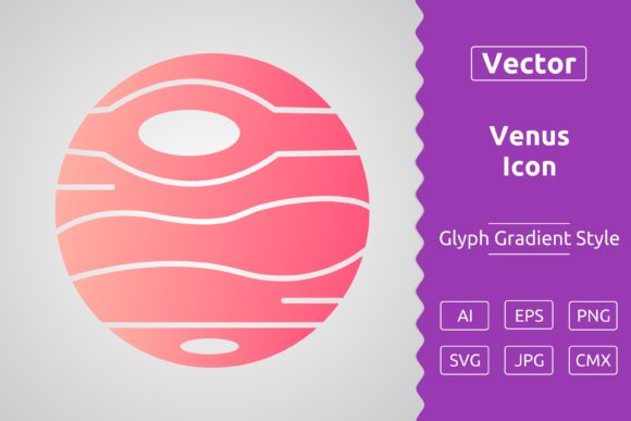 Vector Venus Gradient Icon: A Versatile Design Asset for Modern Projects