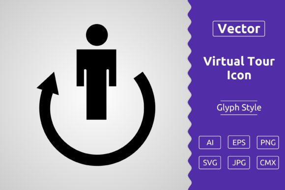 Vector Virtual Tour Glyph Icon: A Strategic Tool for Modern Design and Branding