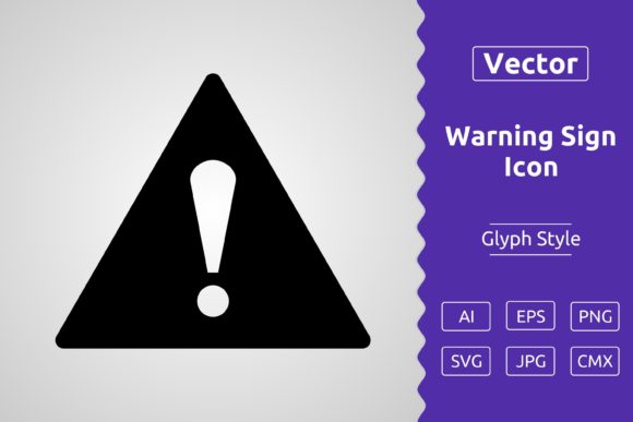 Vector Warning Sign Glyph Icon: A Versatile Resource for Designers and Creators